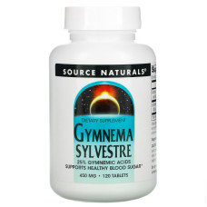 Джимена Сильвестра, Source Naturals Gymnema Sylvestre, 450 мг, 120 таблеток