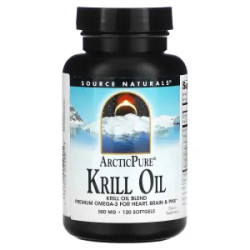 Олія криля арктична 500 мг, Source Naturals Krill Oil, 120 капсул