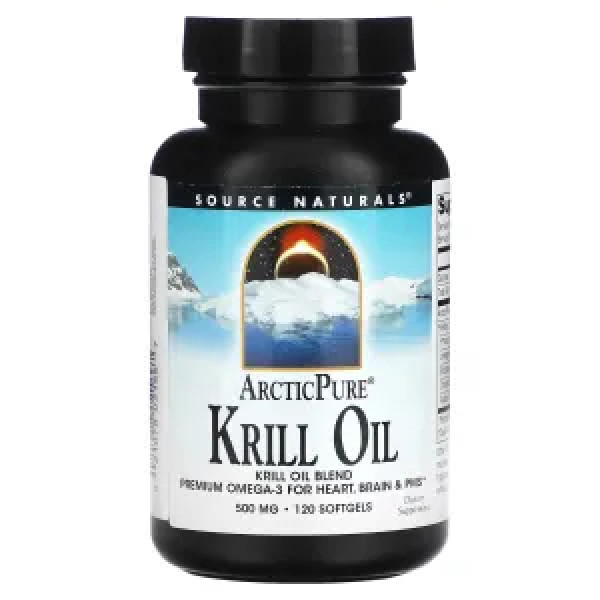 Масло криля, Krill Oil, Source Naturals, арктичне, 500 мг, 120 капсул