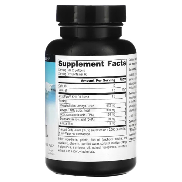 Масло криля, Krill Oil, Source Naturals, арктичне, 500 мг, 120 капсул