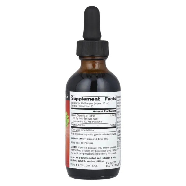 Очищення організму від важких металів, Cilantro Metal Detox With Chlorella, Source Naturals, з хлорелою, 59.14 мл