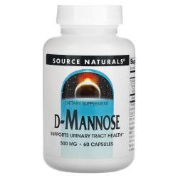 Д-Маноза, Source Naturals Д-Маноза, 500 мг, 60 капсул
