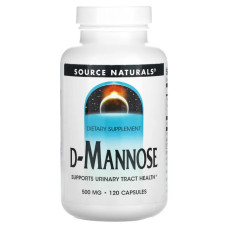 Д-Манноза 500 мг, Source Naturals D-Mannose, 120 капсул