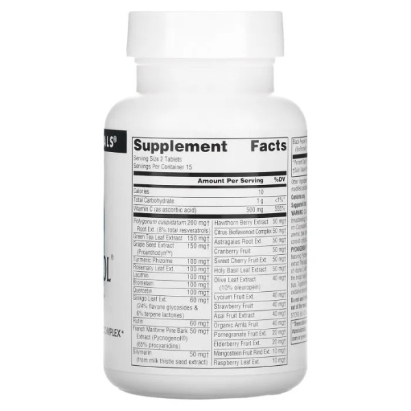 Пікногенол максимальний, Pycnogenol Supreme, Source Naturals, 30 таб.