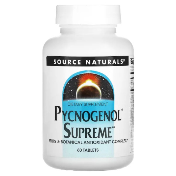 Пікногенол Сьюпрім, Pycnogenol Supreme, Source Naturals, 60 таблеток