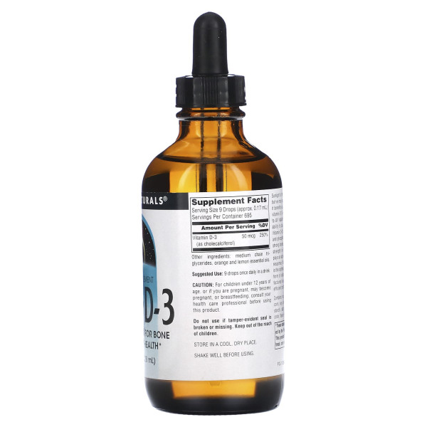 Вітамін D3, Vitamin D3, Source Naturals, 118.28 мл.