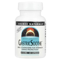 L-карнозин 37.5 мг, Source Naturals GastricSoothe, 60 капсул