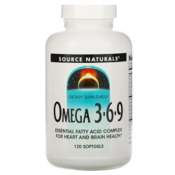 Омега 3 6 9, Source Naturals Omega 3 6 9, 120 капсул