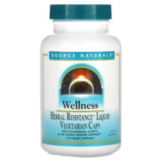 Поддержка иммунитета Wellness Herbal Resistance Liquid Source Naturals, 120 жидких капсул