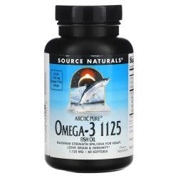 Омега-3 рыбий жир 1125 мг, Source Naturals Omega-3 Fish Oil, арктический, 60 гелевых капсул