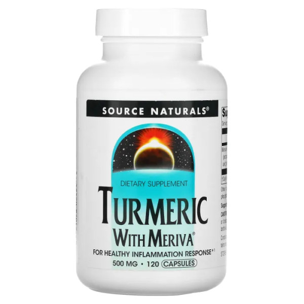 Куркумін, Meriva Turmeric Complex, Source Naturals, 500 мг, 120 капсул