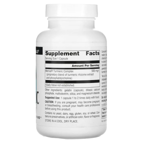 Куркумін, Meriva Turmeric Complex, Source Naturals, 500 мг, 120 капсул