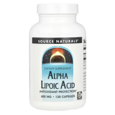 Альфа липоевая кислота 600 мг, Source Naturals Alpha Lipoic Acid, 120 таблеток