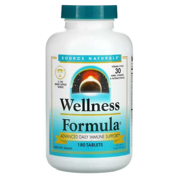 Імунний захист (формула), Wellness Formula, Source Naturals, трав'яний комплекс, 180 таблеток