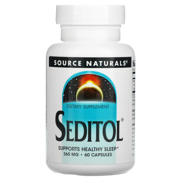 Здоровий сон, Seditol, Source Naturals, 365 мг, 60 капсул