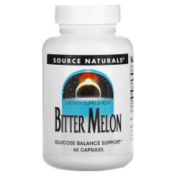 Экстракт горькой дыни, Source Naturals Bitter Melon, 60 капсул