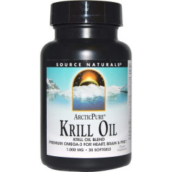 Олія криля 1000 мг, Source Naturals Krill Oil, арктична, 30 гелевих капсул