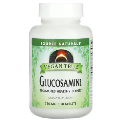 Глюкозамин для веганов, Source Naturals Glucosamine, 750 мг, 60 таблеток
