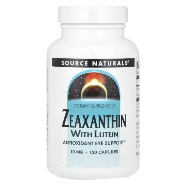 Зеаксантин і лютеїн, Zeaxanthin with Lutein, Source Naturals, 10 мг, 120 капсул