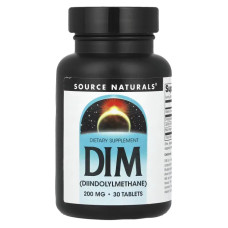 DIM дііндолілметан 200 мг, Source Naturals DIM, 30 таблеток