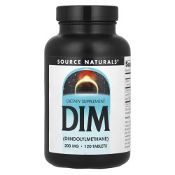 DIM дииндолилметан 200 мг, Source Naturals DIM, 120 таблеток