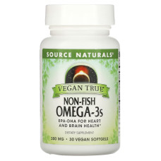 Омега-3 з водорослей, Source Naturals Non-Fish Omega-3, для веганів, 300 мг, 30 капсул