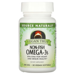 Омега-3 з водорослей, Source Naturals Non-Fish Omega-3, для веганів, 300 мг, 30 капсул