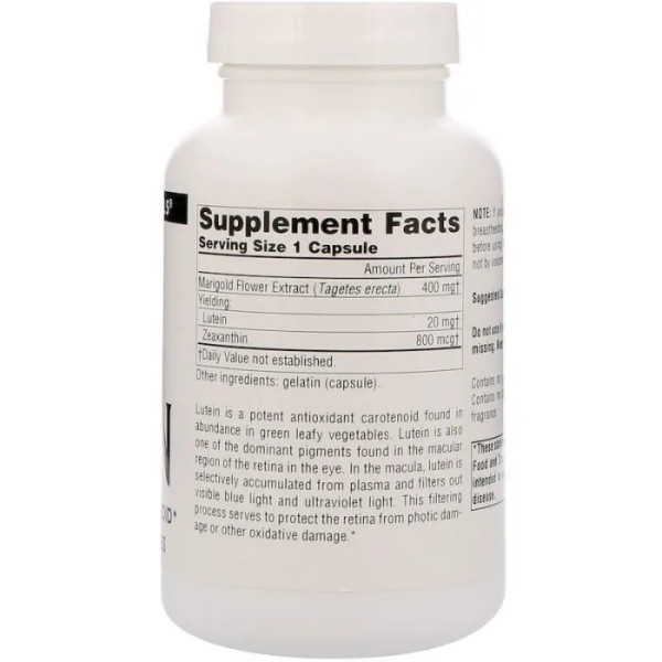 Лютеїн, Lutein, Source Naturals, 20 мг, 120 капсул