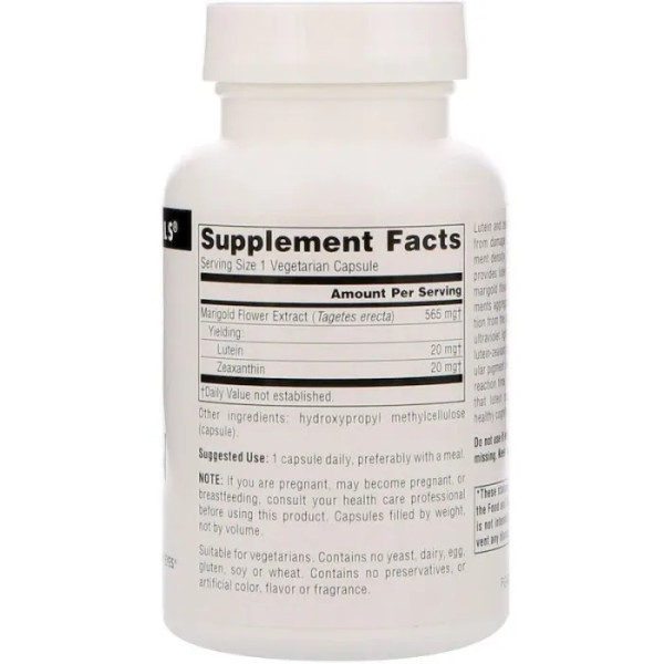 Формула для здоровья глаз, Zea-Tein 20\/20, Source Naturals, 60 вегетарианских капсул