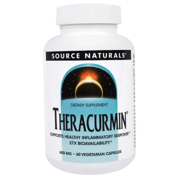 Теракурмін, Theracurmin, Source Naturals, 600 мг, 60 вегетаріанських капсул