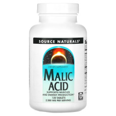 Яблучна кислота 2500 мг, Source Naturals Malic Acid, 120 таблеток