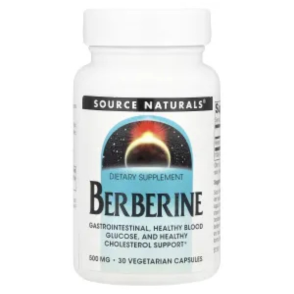 Берберін, Berberine, Source Naturals, 500 мг, 30 вегетаріанських капсул
