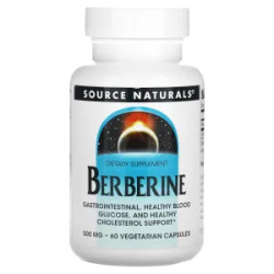 Берберин 500 мг, Berberine Source Naturals, 60 вегетарианских капсул