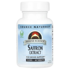 Шафран 15 мг, Source Naturals Serene Science Saffron Extract, 60 таблеток