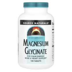 Магній гліцинат, Source Naturals Magnesium Glycinate, 180 таблеток