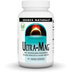 Магний ультра 5 в 1, Source Naturals Ultra-Mag, 90 веганских капсул
