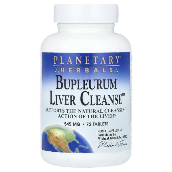 Очищення печінки, Bupleurum Liver Cleanse, Planetary Herbals, 545 мг, 72 таблетки