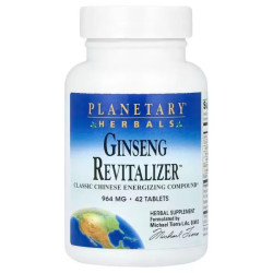 Женьшень, Planetary Herbals Ginseng Revitalizer, 42 таблетки
