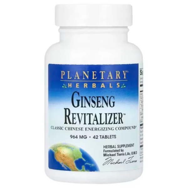 Женьшень, Ginseng Revitalizer ™, Planetary Herbals, 42 таблетки