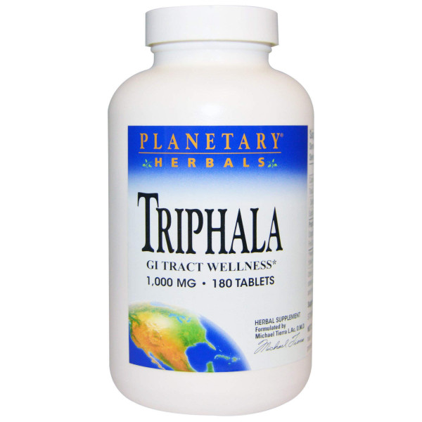 Трифала, Triphala, Planetary Herbals, 1000 мг, 180 таблеток