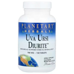 Мучниця, Planetary Herbals Uva Ursi Diurite, 150 таблеток