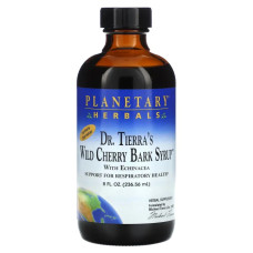 Дикая вишня, Dr. Tierra's Wild Cherry Bark Syrup, Planetary Herbals, 236,56 мл.