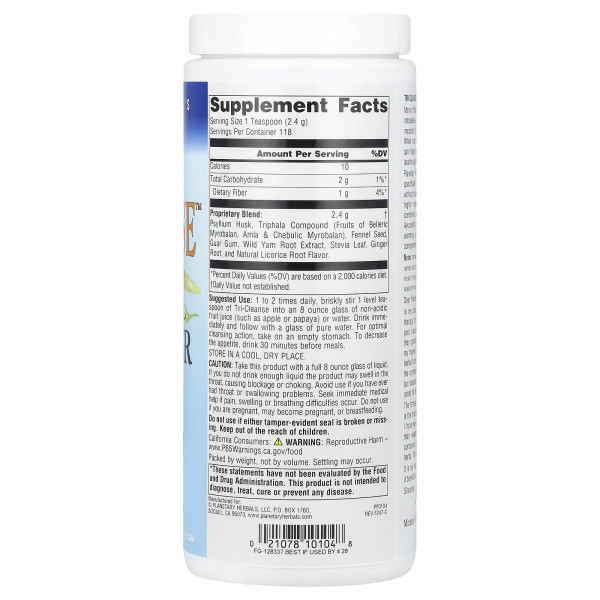 Очищення організму, TRI-Cleanse™, Planetary Herbals, комплексне, 283,5г.