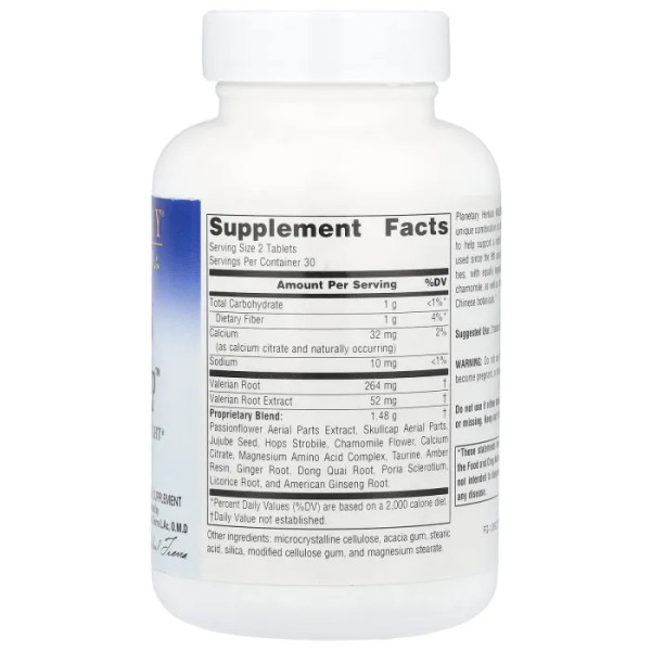 Валеріана, Valerian Easy Sleep, Planetary Herbals, підтримка сну, 60 таблеток