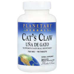 Котяче кігті, Planetary Herbals Cat's Claw, 750 мг, 90 таблеток