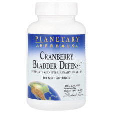 Поддержка здоровья мочеполовой системы, Cranberry Bladder Defense Planetary Herbals, 60 таблеток