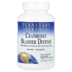 Поддержка здоровья мочеполовой системы, Cranberry Bladder Defense Planetary Herbals, 60 таблеток