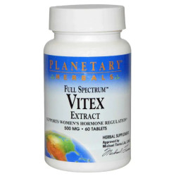 Витекс, Planetary Herbals Vitex Extract, 500 мг, 60 таблеток