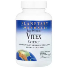 Вітекс, Vitex Planetary Herbals, екстракт, 500 мг, 120 таблеток