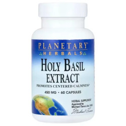 Базилік священний 450 мг екстракт, Planetary Herbals Holy Basil Extract, 60 капсул